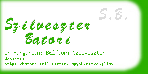 szilveszter batori business card